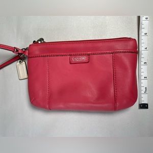 Coach Leather Coral Wristlet